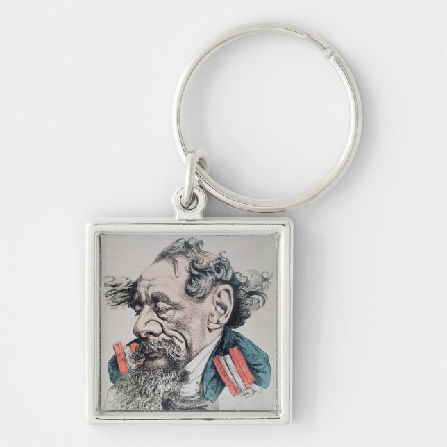 Chaveiro Charles Dickens montado no canal inglês (Frente)
