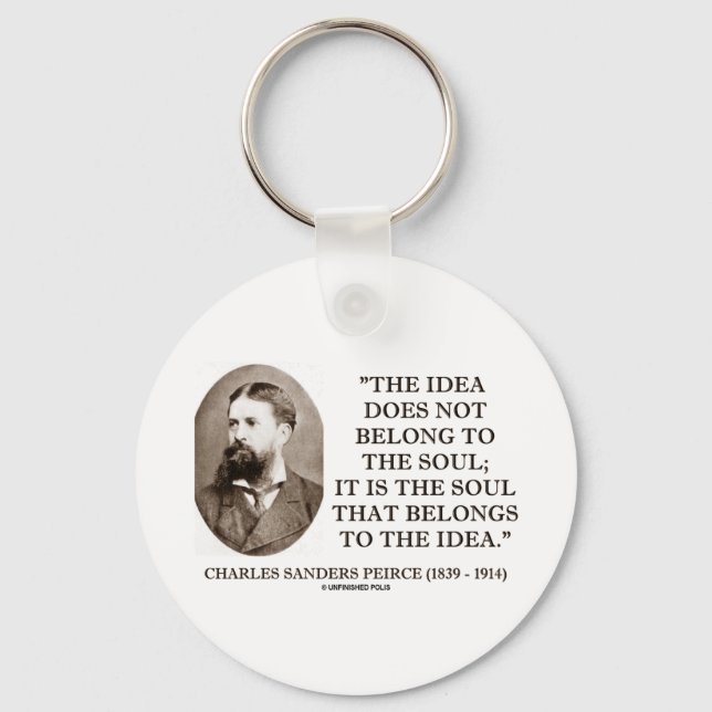 Chaveiro Charles Sanders Peirce Soul Pertence À Ideia (Frente)