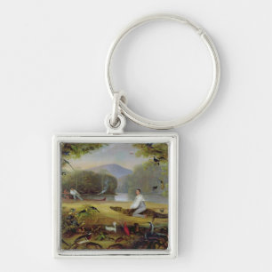 Chaveiro Charles Waterton que captura um caimão, 1825-26