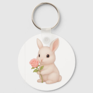 Chaveiro Charme de coelho branco