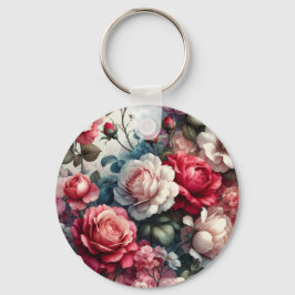 Chaveiro Charme Floral Rosa Atemporal