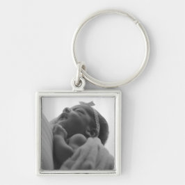 Chaveiro Charme quadrado metálico personalizado