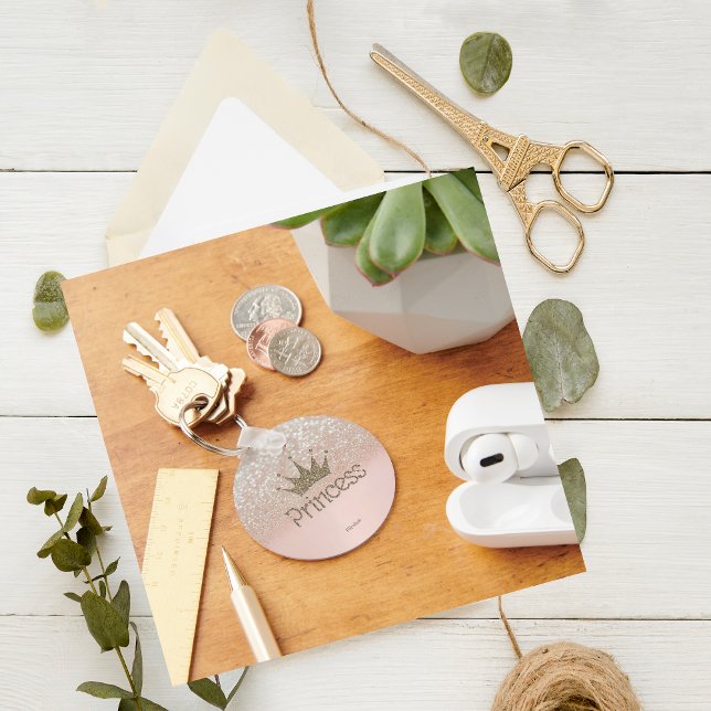 Chaveiro Charming Tiara, Princesa, Glitter Bokeh (Criador carregado)