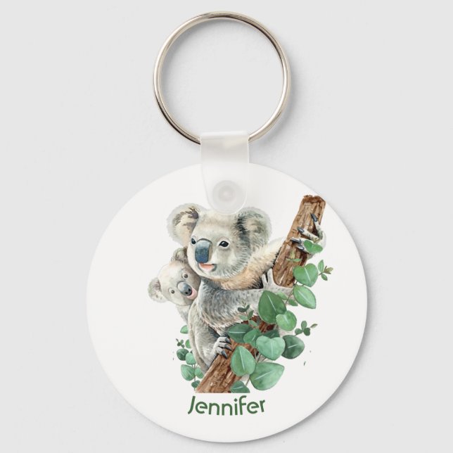 Chaveiro Chave de Arte Animal Australiana de Urso Koala Bon (Frente)