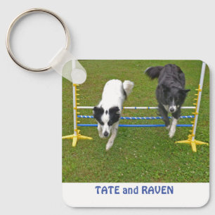 Chaveiro Chaveiro, 2,25" x Collies de 2,25" saltando