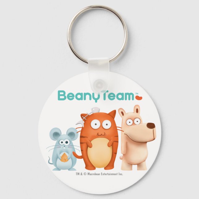 Chaveiro Chaveiro: BeanyTeam™ - Cat & Mouse & Dog (Frente)
