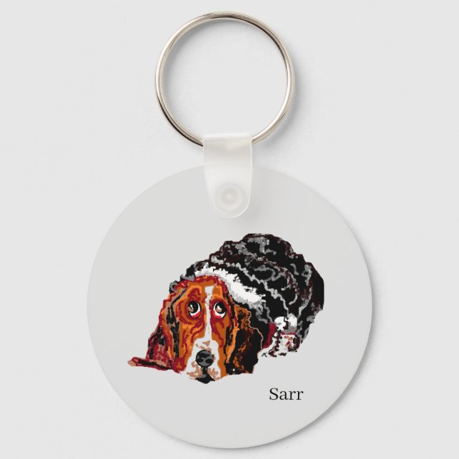 Chaveiro Chaveiro: RECIPIENTE DE BASSET (Frente)