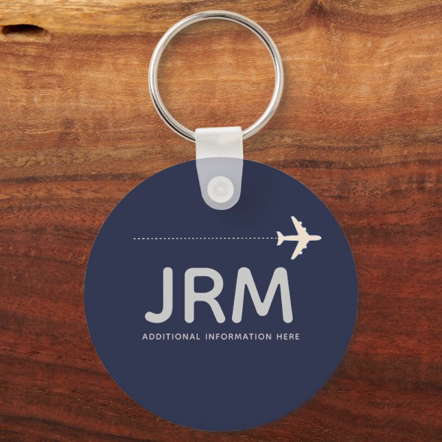 Chaveiro Chaves de Avião Azul marinho do Piloto (Verso)