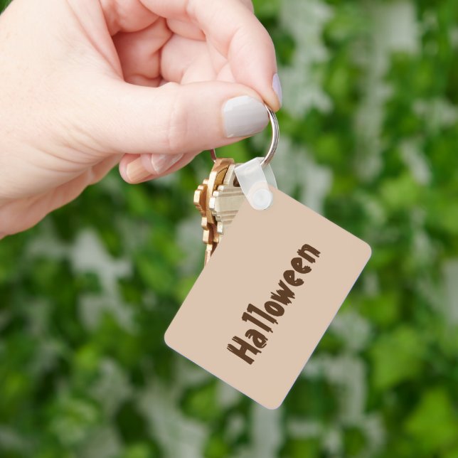 Chaveiro Chaves de texto do nome do Impressão do Halloween  (Mão)