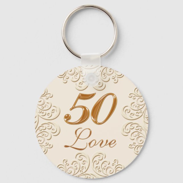 Chaveiro Cheap 50th Anniversary Party Favors Keychains (Frente)