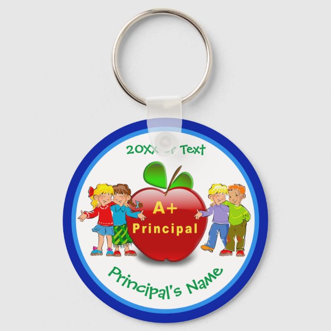 Chaveiro Cheap Personalized Gift for Principal, Name, Year (Frente)