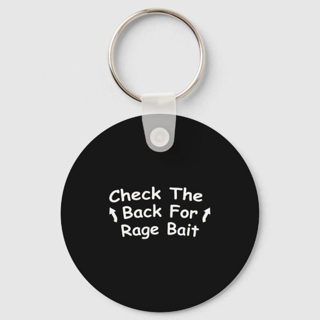 Chaveiro Check Back For Rage Bait Funny Meme Gift  (Frente)