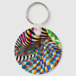 Chaveiro Checker Conselho & Stripe Digital Art