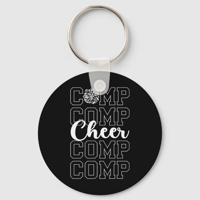 Chaveiro Cheer Comp Day Cheerleading Competition Day Cheerl (Frente)
