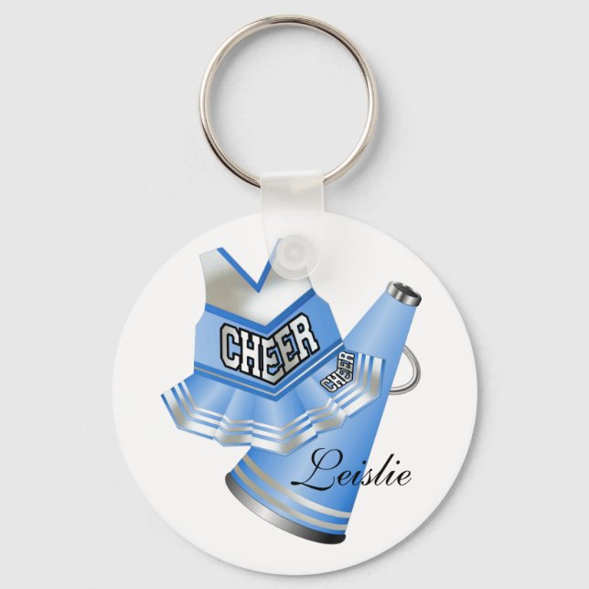 Chaveiro Cheerleader azul e branco (Frente)