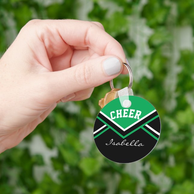 Chaveiro Cheerleader em verde (Mão)