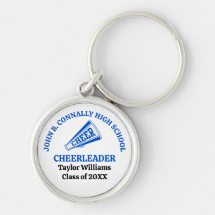 Chaveiro Cheerleader Personalizado do Ensino Médio Azul