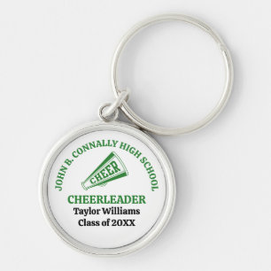 Chaveiro Cheerleader Personalizado do Ensino Médio Verde