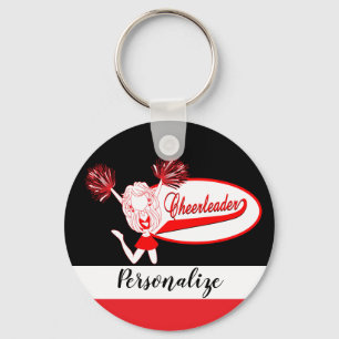 Chaveiro Cheerleader - Texto DIY - Vermelho