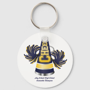 Chaveiro Cheerleading azul e amarelo