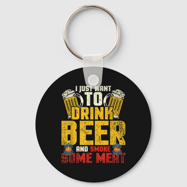 Chaveiro Chef Bebendo De Cerveja Engraçado Churrasco Gif (Frente)