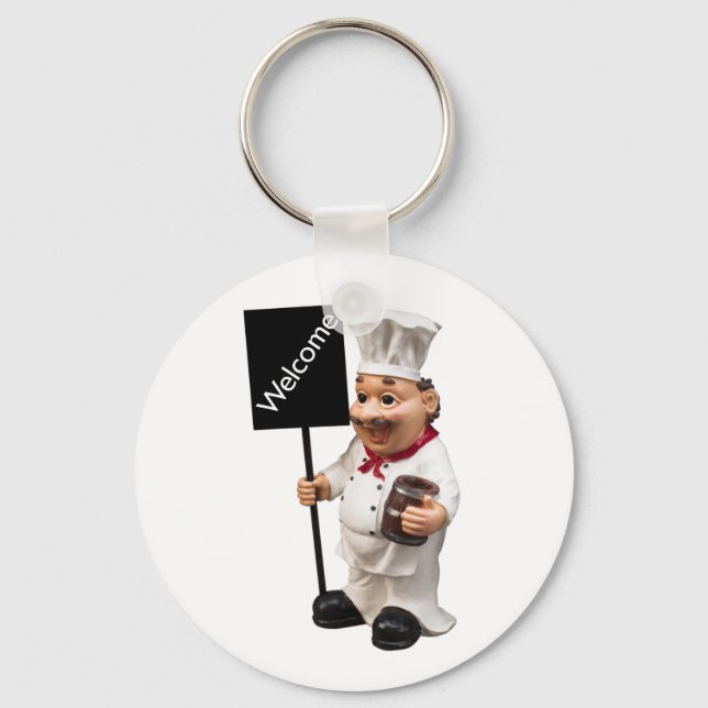 Chaveiro Chef Cook - Cartão de menu WELCOME (Frente)