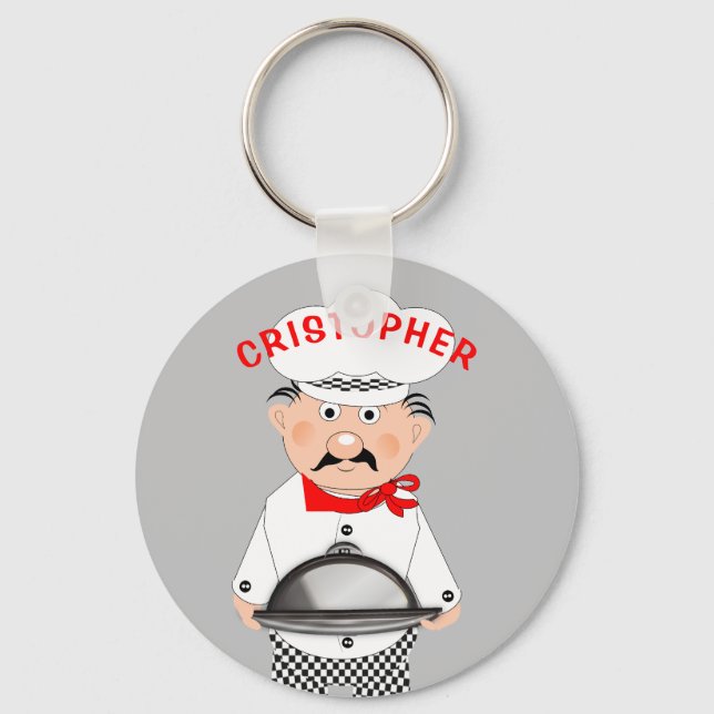 Chaveiro Chef Cook Funny Cute Personalizado (Frente)
