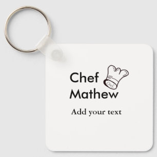 Chaveiro Chef cozinheiro adicionar texto nome homens cozinh