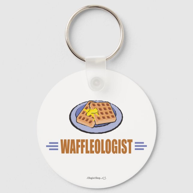 Chaveiro Chef de Waffle Humoroso (Frente)