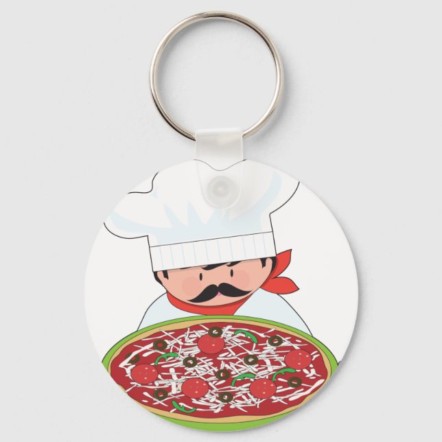 Chaveiro Chef e Pizza (Frente)