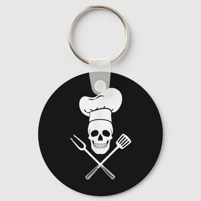 Chaveiro Chef Hat Cook Skull Kitchen Barbecue - Ferramentas (Frente)