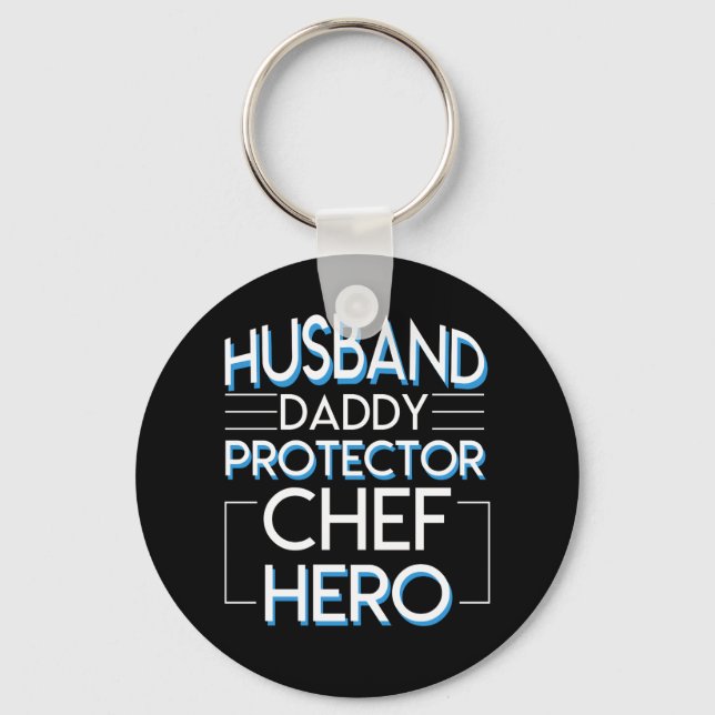 Chaveiro Chef Husband Protetor Pai Chef (Frente)