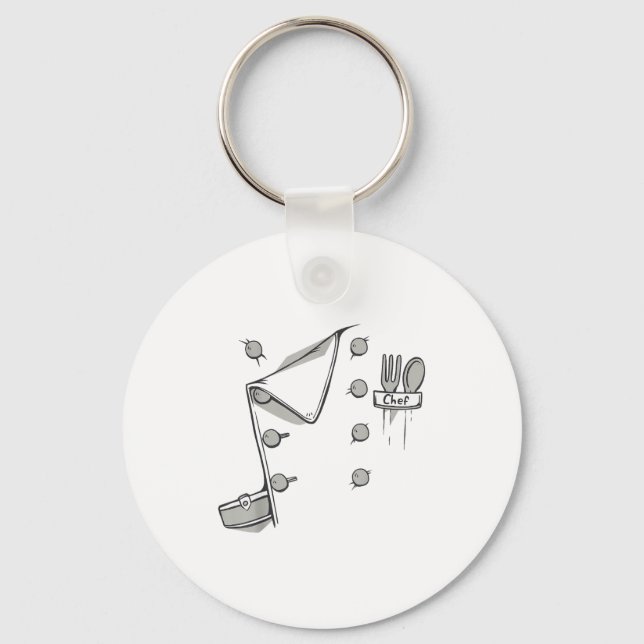 Chaveiro Chef Jacket Chef Costume Cook Cooking Funny Chef G (Frente)
