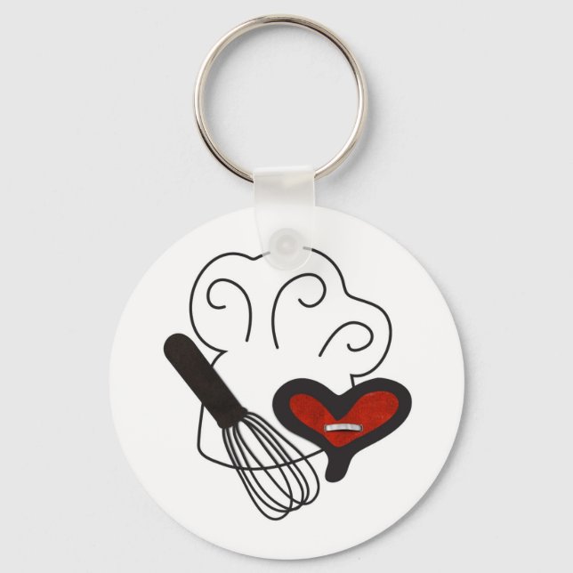 Chaveiro Chef que cozinhar amor (Frente)