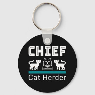 Chaveiro Chefe Cat Herder Funny