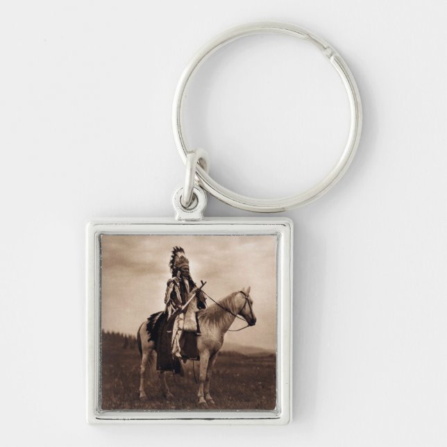 Chaveiro Chefe indiano da guerra do vintage (Frente)