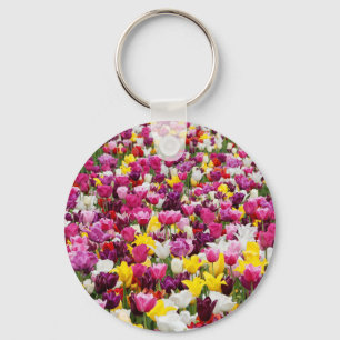 Chaveiro cheio de tulipas