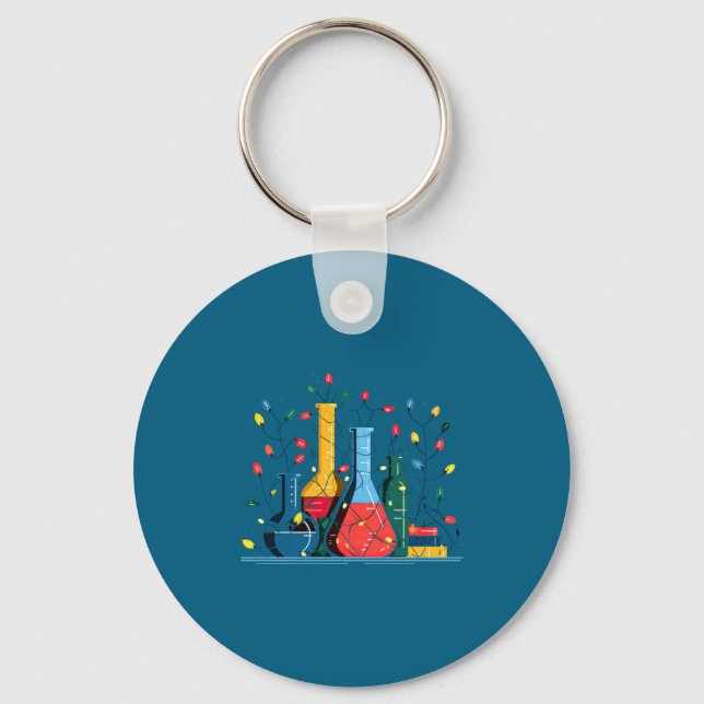 Chaveiro Chemistry Christmas Lights Lover Chemist Science L (Frente)