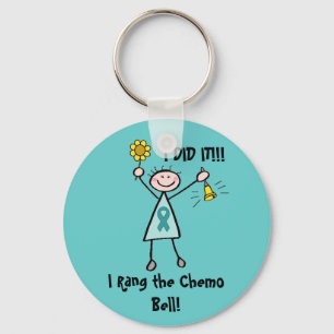 Chaveiro Chemo Bell - fita da cerceta do câncer de ovário