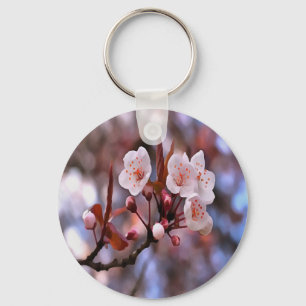 Chaveiro Cherry Blossom Cluster With A Pink and Blue 