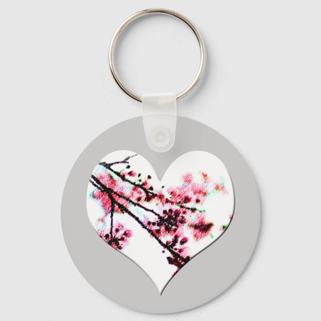 Chaveiro Cherry Blossom Heart (Frente)