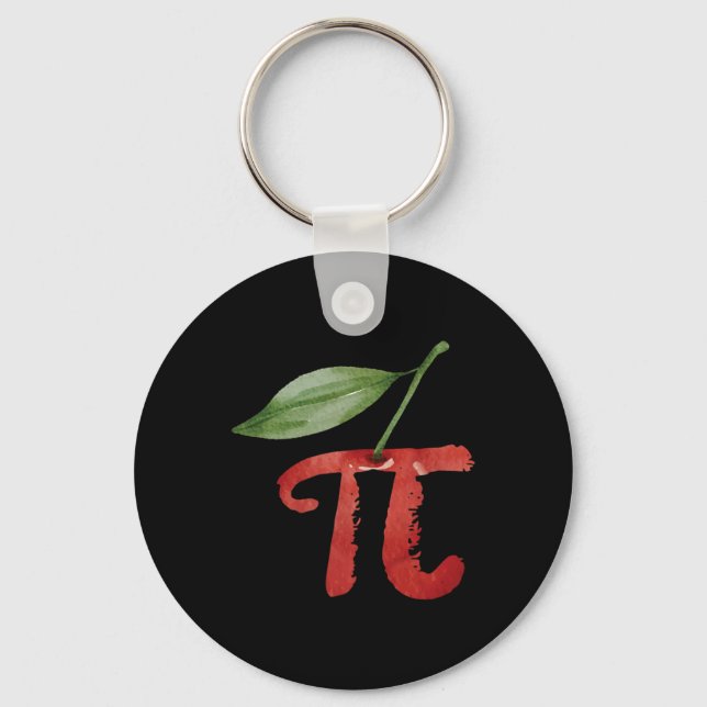 Chaveiro Cherry Pi Day Funny Pie Cherries 3.14 Ciência Humo (Frente)