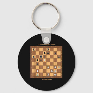 Chaveiro Chess Checkmate, Basta Jogar Chess Citando Gráfico