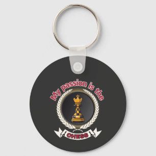 Chaveiro Chess King Laurel Crown Passion Strategy Power