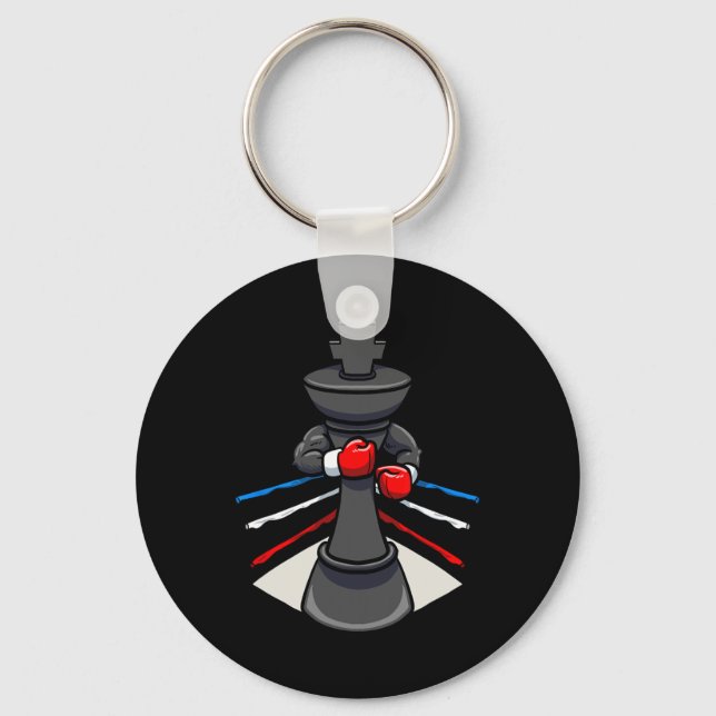 Chaveiro Chess Piece Boxer Boxer Luvas King (Frente)