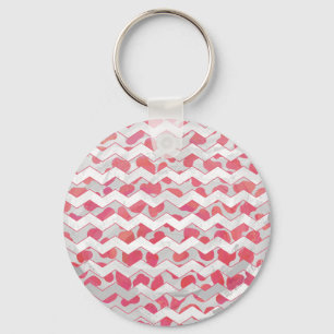 Chaveiro ChevronDalmatian Rosa e Branco