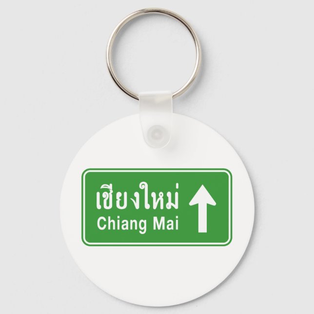 Chaveiro Chiang Mai À Frente ⚠ Sinal De Tráfego Rodoviário  (Frente)