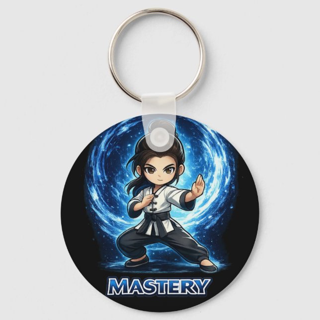 Chaveiro Chibi Dojo Mastery Flow Pingente (Frente)
