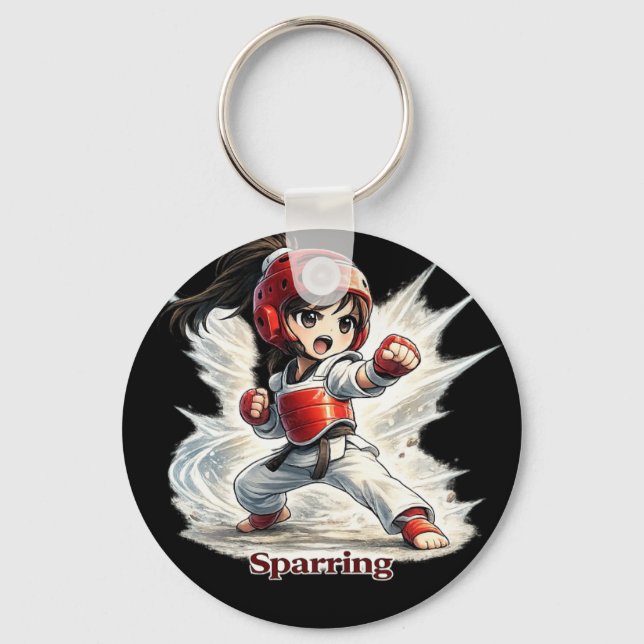 Chaveiro Chibi Dojo Treinamento de Luta Pulseira (Frente)