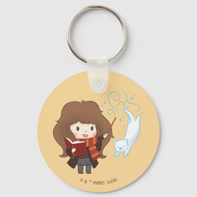 Chaveiro Chibi Hermione Granger Patronus (Frente)